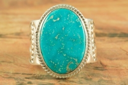 Genuine Turquoise Mountain Mine Sterling Silver Ring